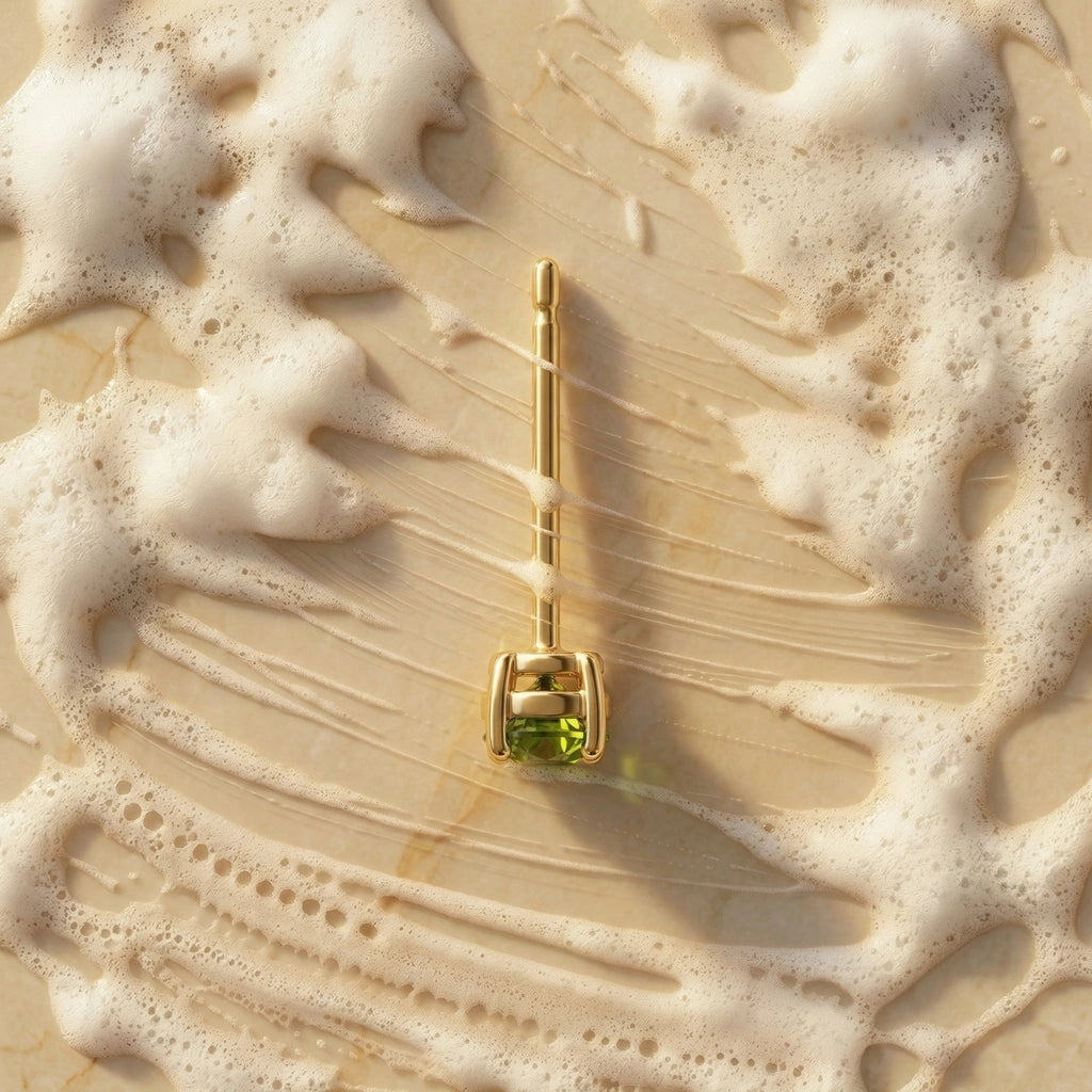 18K Gold-plated Titanium Birthstone Stud Earrings