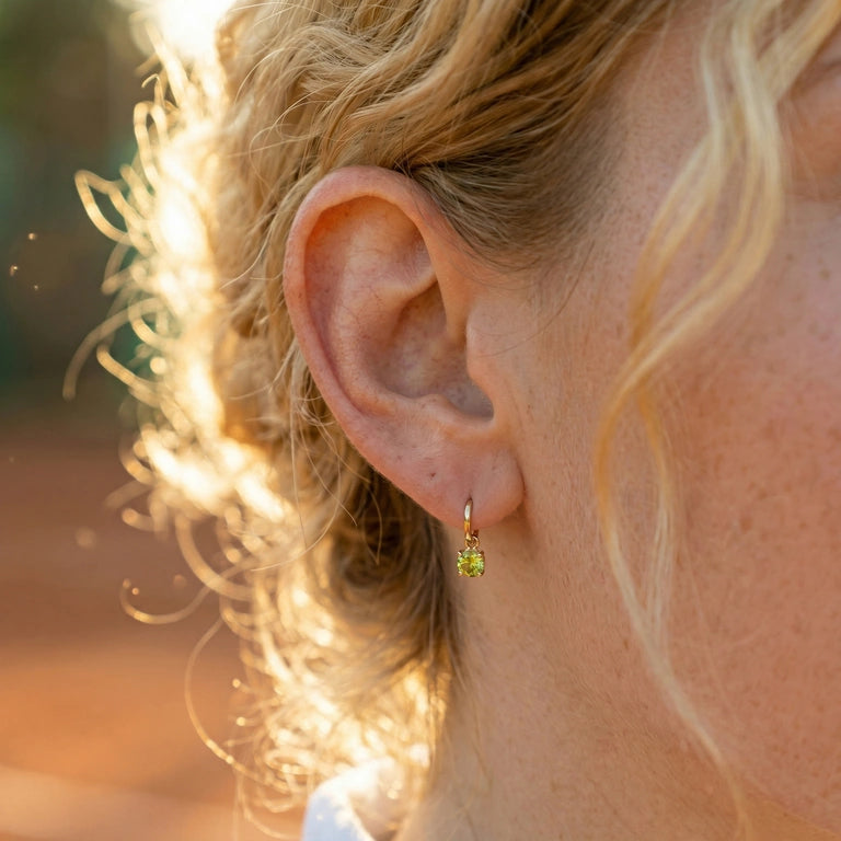 18K Gold-plated Titanium Birthstone Drop Earrings