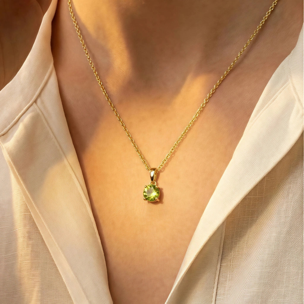18K Gold-plated Titanium Birthstone Necklace