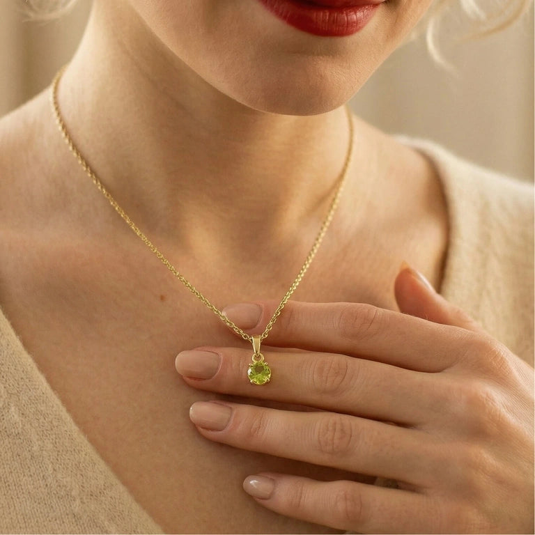18K Gold-plated Titanium Birthstone Necklace