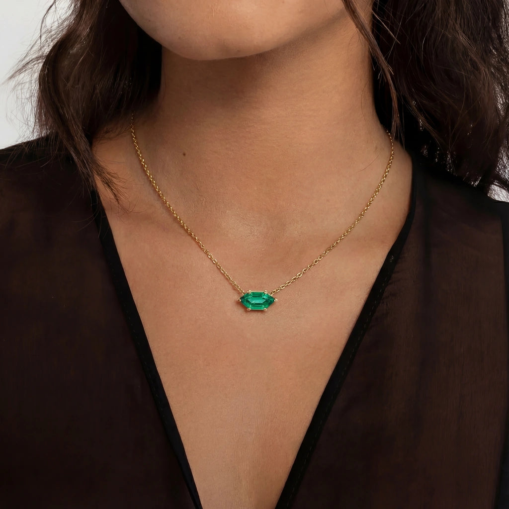 Pendant Necklace - Prism by Elysia , ultra-light pure titanium for all-day comfort, shower-safe and sweat-proof.