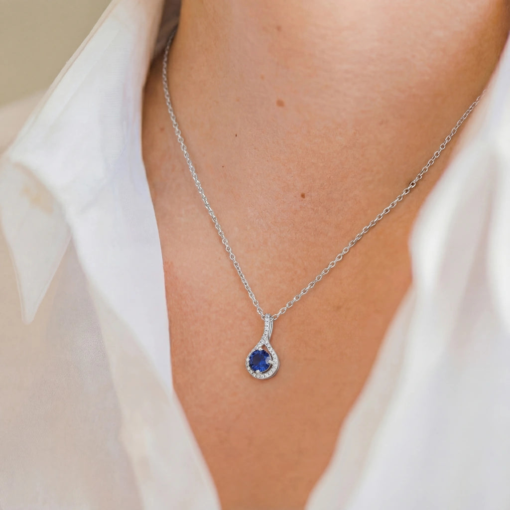 Pendant Necklace - Wave by Elysia , ultra-light pure titanium for all-day comfort, shower-safe and sweat-proof.