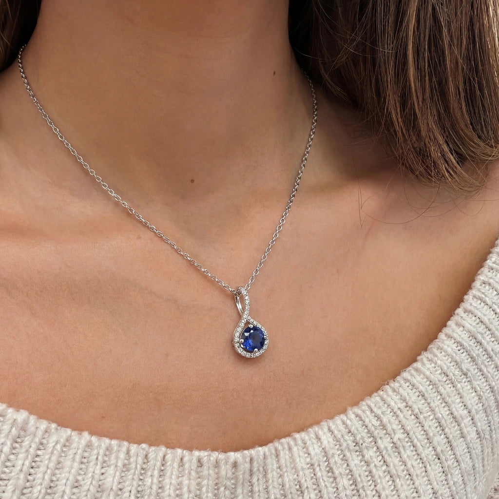 Pendant Necklace - Wave by Elysia , ultra-light pure titanium for all-day comfort, shower-safe and sweat-proof.