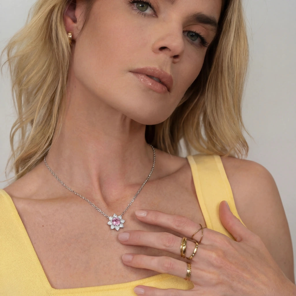 Pendant Necklace - Aurora by Elysia , ultra-light pure titanium for all-day comfort, shower-safe and sweat-proof.