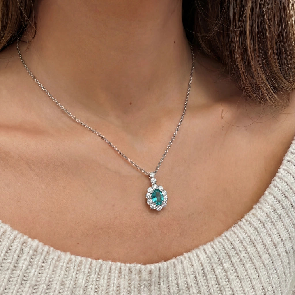 Pendant Necklace - Flora by Elysia , ultra-light pure titanium for all-day comfort, shower-safe and sweat-proof.