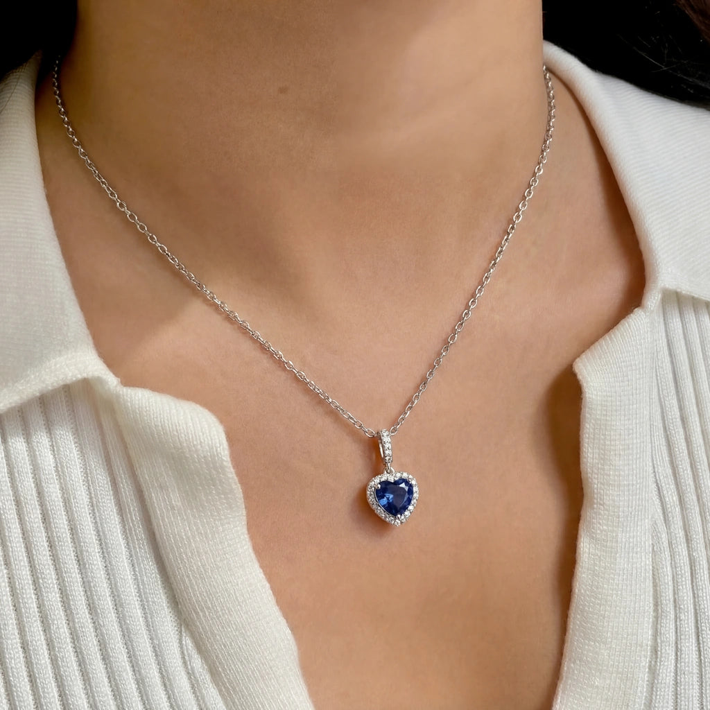 Pendant Necklace - Heart by Elysia , ultra-light pure titanium for all-day comfort, shower-safe and sweat-proof.