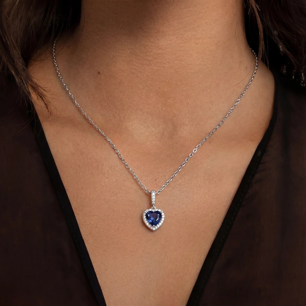 Pendant Necklace - Heart by Elysia , ultra-light pure titanium for all-day comfort, shower-safe and sweat-proof.