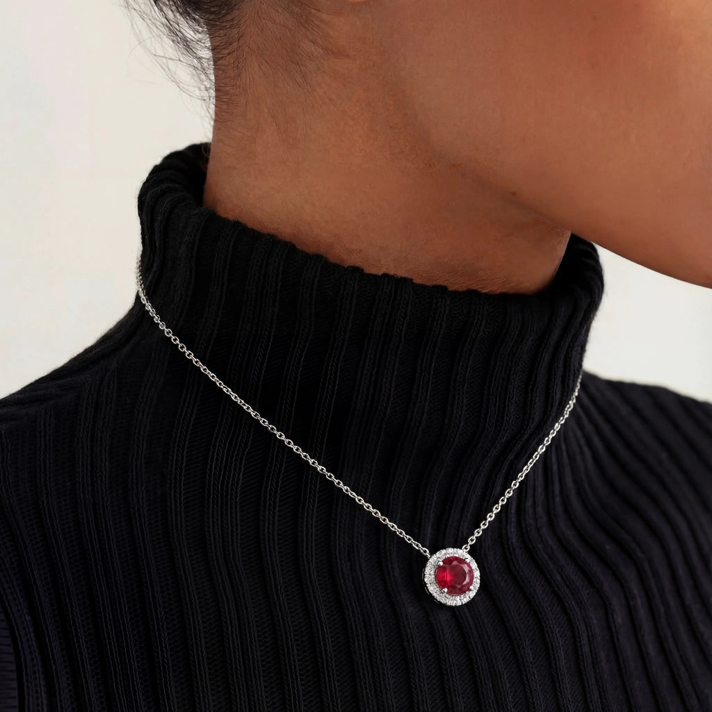 Pendant Necklace - Orbis by Elysia , ultra-light pure titanium for all-day comfort, shower-safe and sweat-proof.