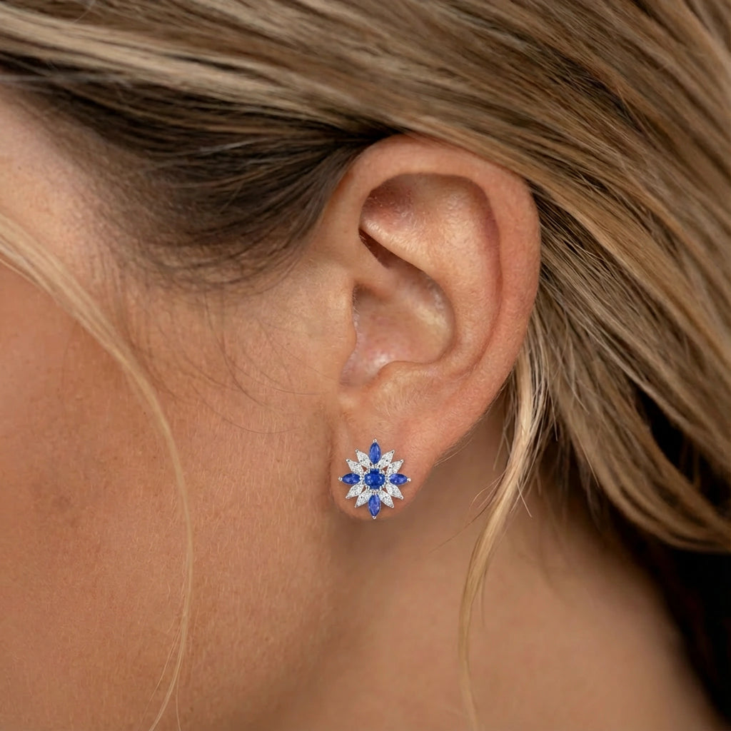 Stud Earrings - Celeste by Elysia , ultra-light pure titanium for all-day comfort, shower-safe and sweat-proof.