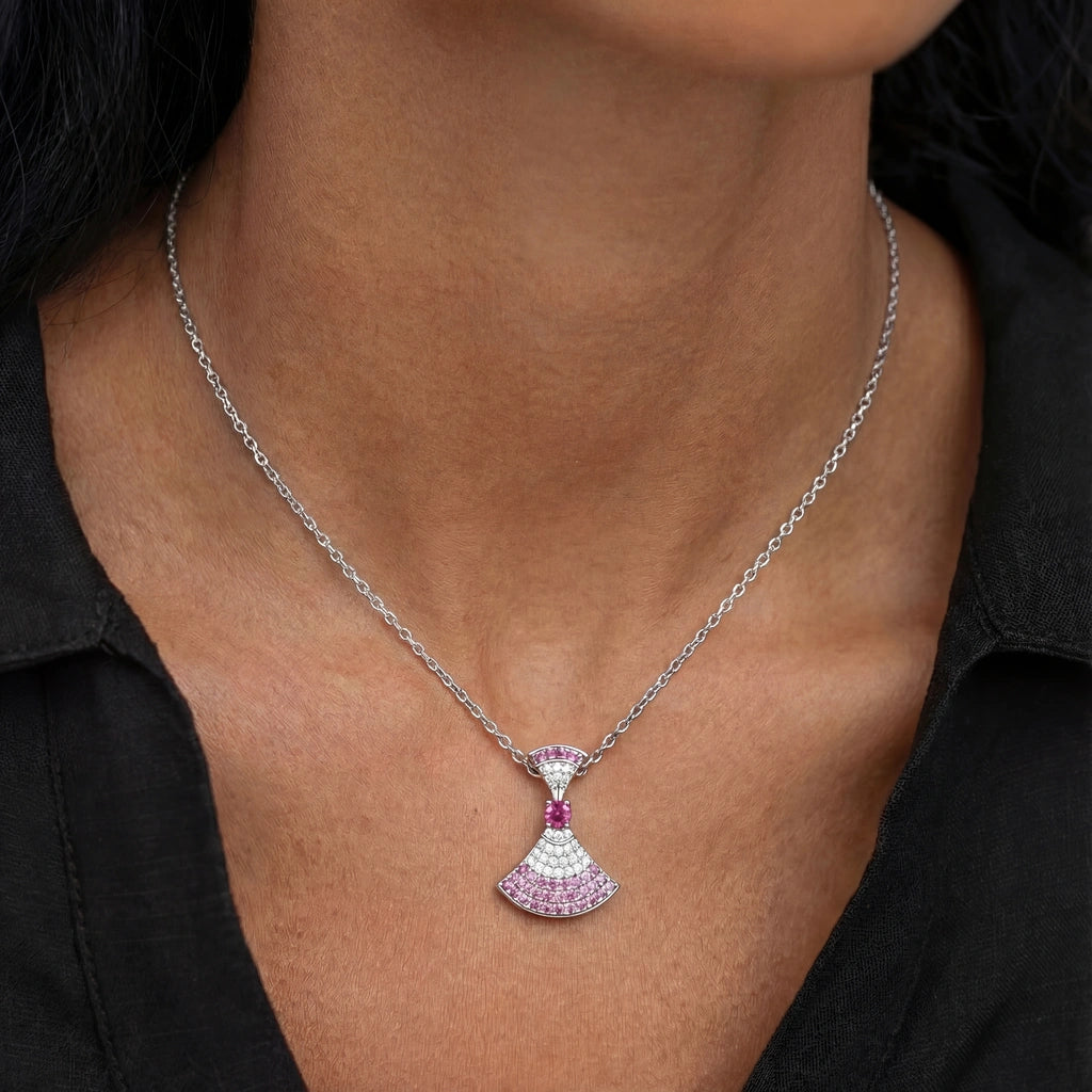Pendant Necklace - Flame by Elysia , ultra-light pure titanium for all-day comfort, shower-safe and sweat-proof.