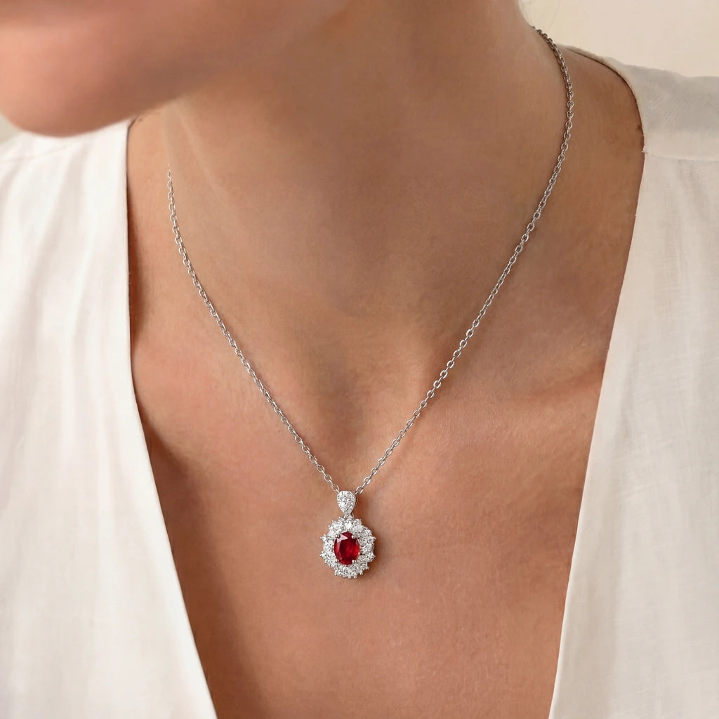 Pendant Necklace - Muse by Elysia , ultra-light pure titanium for all-day comfort, shower-safe and sweat-proof.