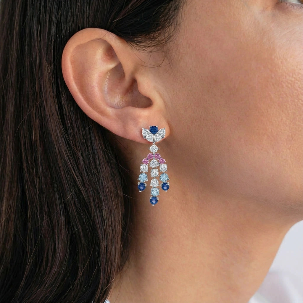 Drop Earrings - Opera by Elysia , ultra-light pure titanium for all-day comfort, shower-safe and sweat-proof.