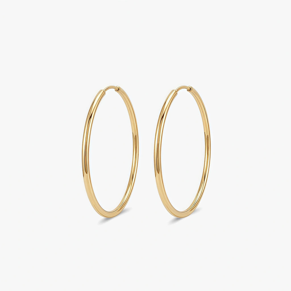 Hoop Earrings - Amberline by Elysia , ultra-light pure titanium for all-day comfort, shower-safe and sweat-proof.