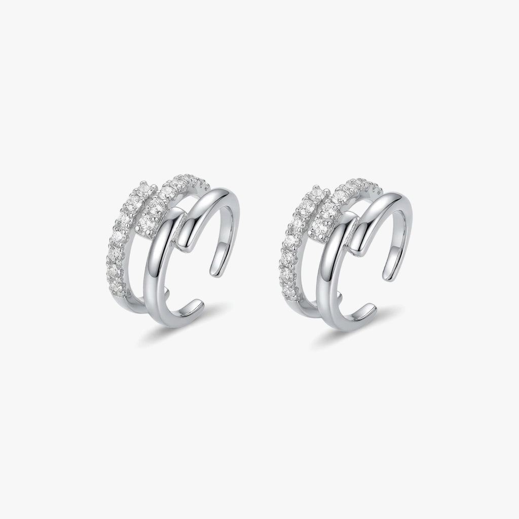 Ear Cuffs - Astral by Elysia , ultra-light pure titanium for all-day comfort, shower-safe and sweat-proof.