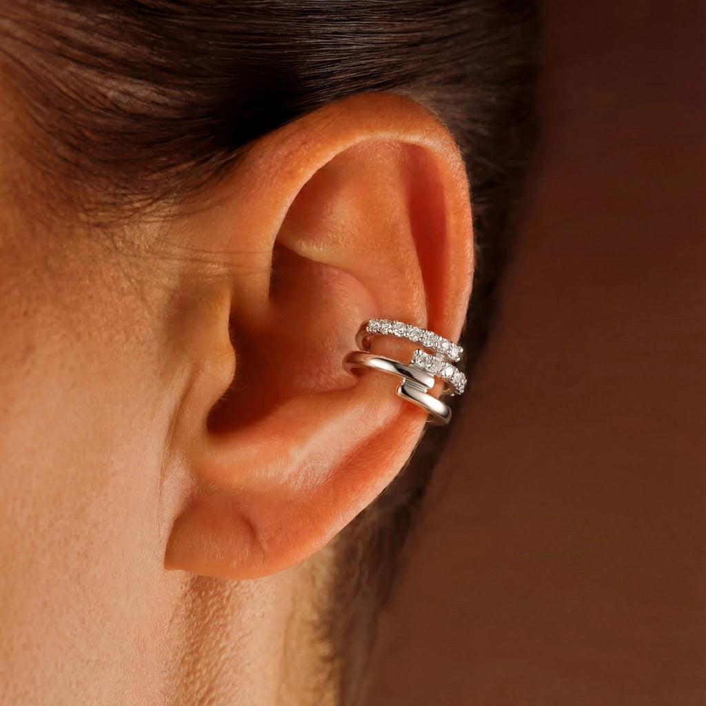 Ear Cuffs - Astral by Elysia , ultra-light pure titanium for all-day comfort, shower-safe and sweat-proof.