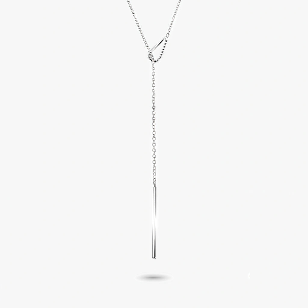 Lariat Necklace - Aurora by Elysia , ultra-light pure titanium for all-day comfort, shower-safe and sweat-proof.