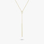 Lariat Necklace - Axis by Elysia , ultra-light pure titanium for all-day comfort, shower-safe and sweat-proof.