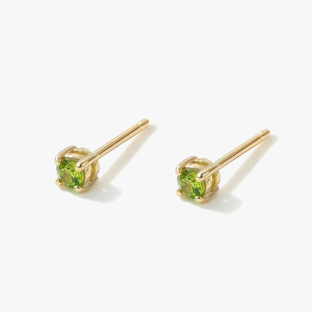 18K Gold-plated Titanium Birthstone Stud Earrings