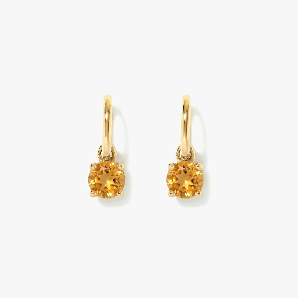 18K Gold-plated Titanium Birthstone Drop Earrings
