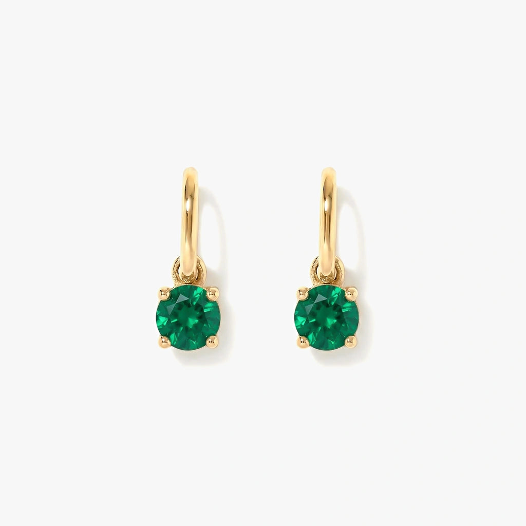 18K Gold-plated Titanium Birthstone Drop Earrings