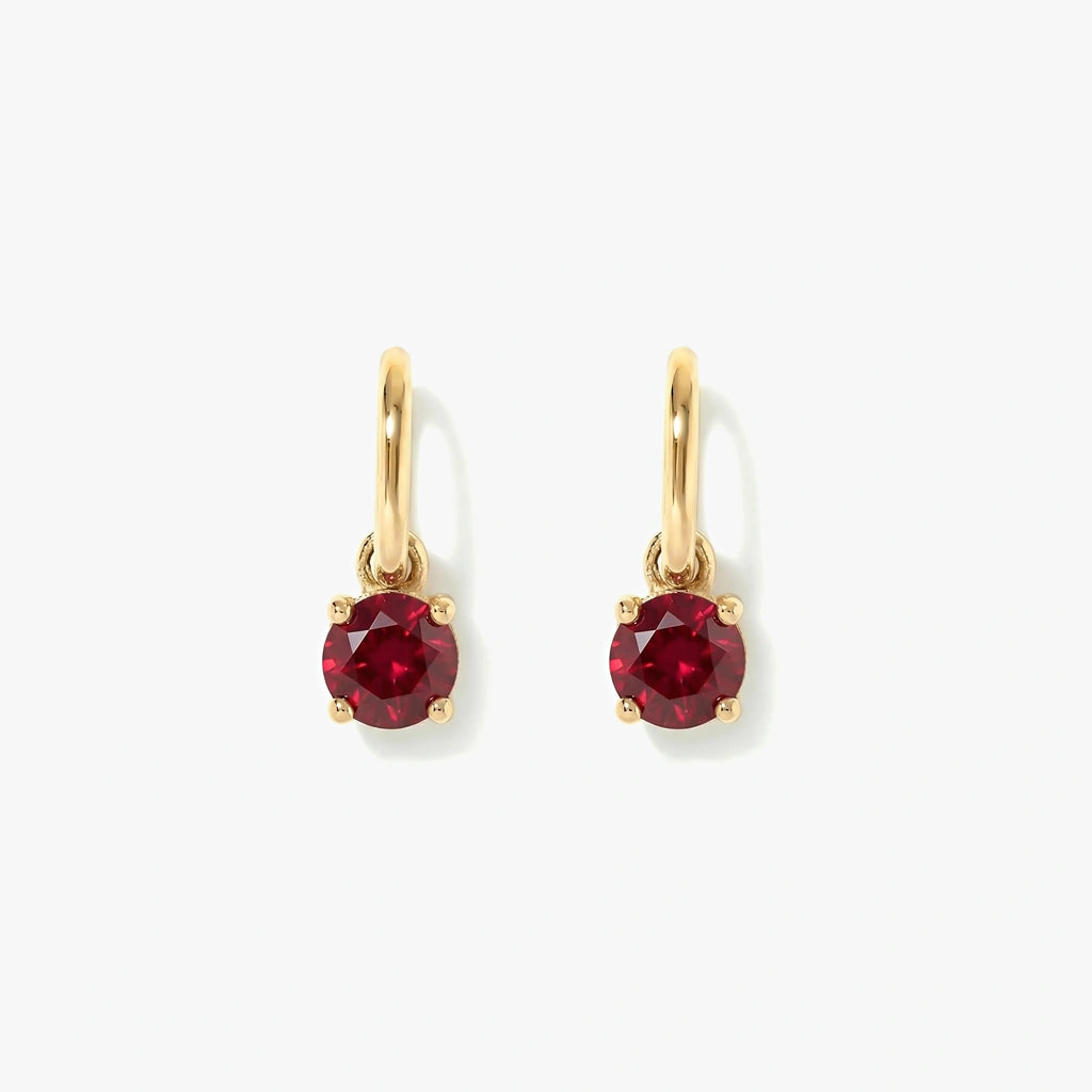 18K Gold-plated Titanium Birthstone Drop Earrings