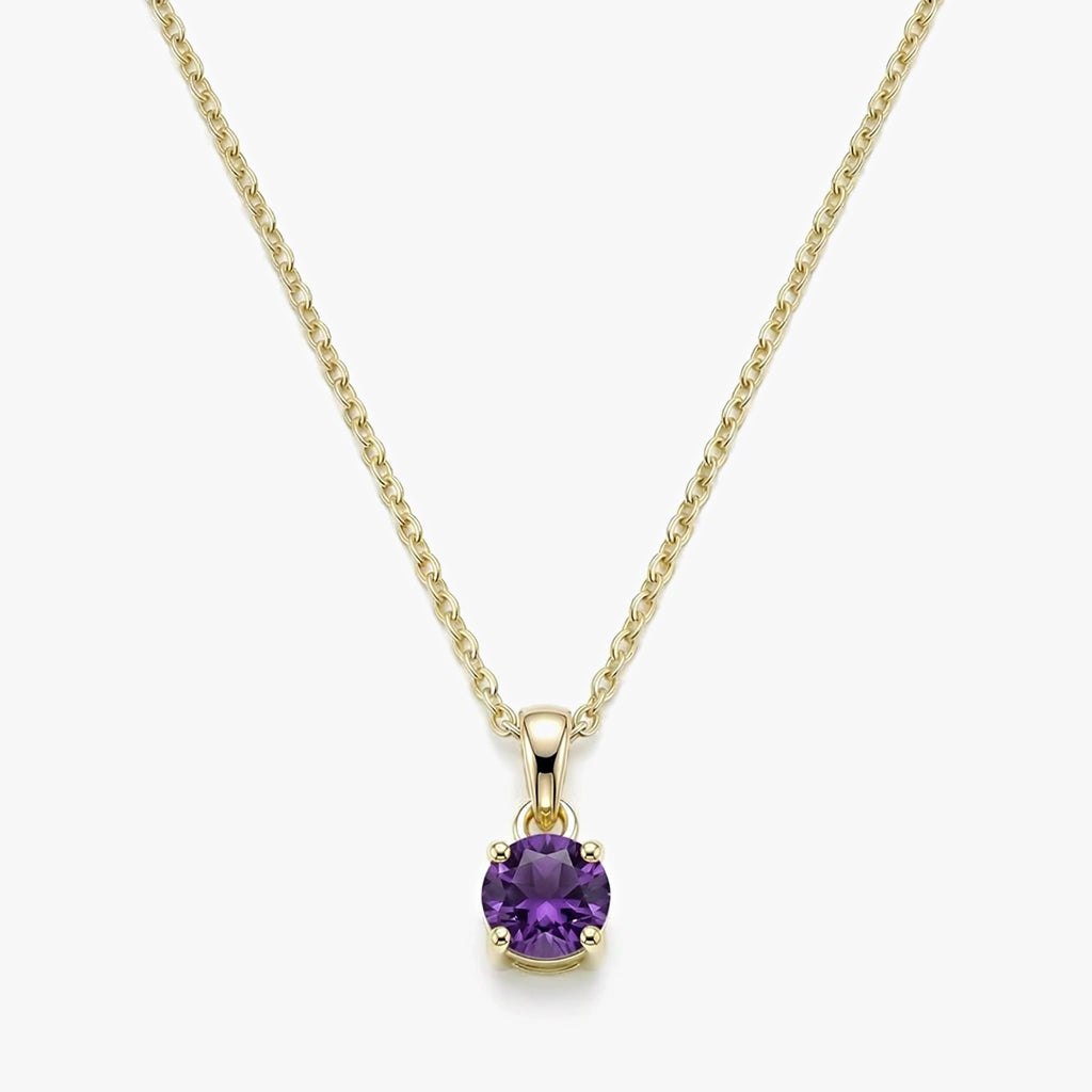 18K Gold-plated Titanium Birthstone Necklace