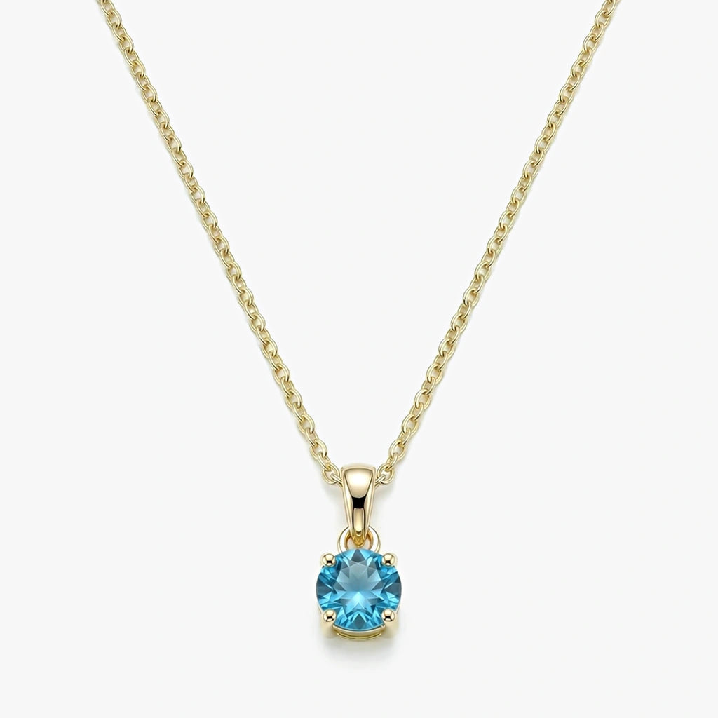 18K Gold-plated Titanium Birthstone Necklace