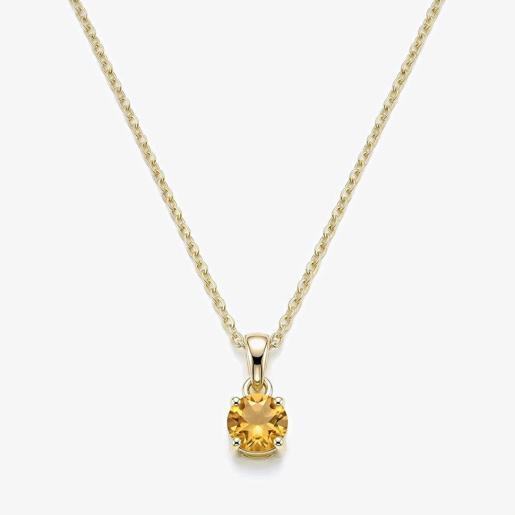 18K Gold-plated Titanium Birthstone Necklace