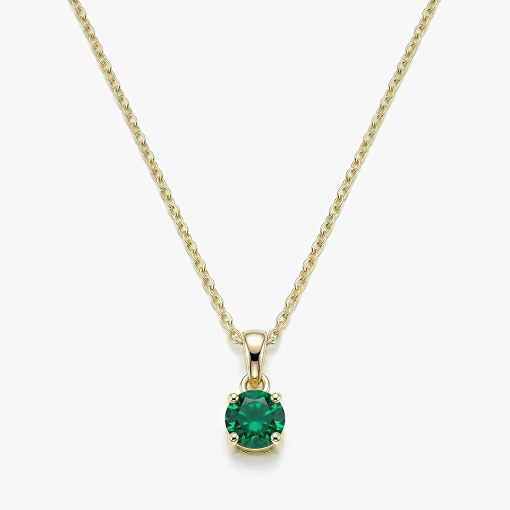 18K Gold-plated Titanium Birthstone Necklace
