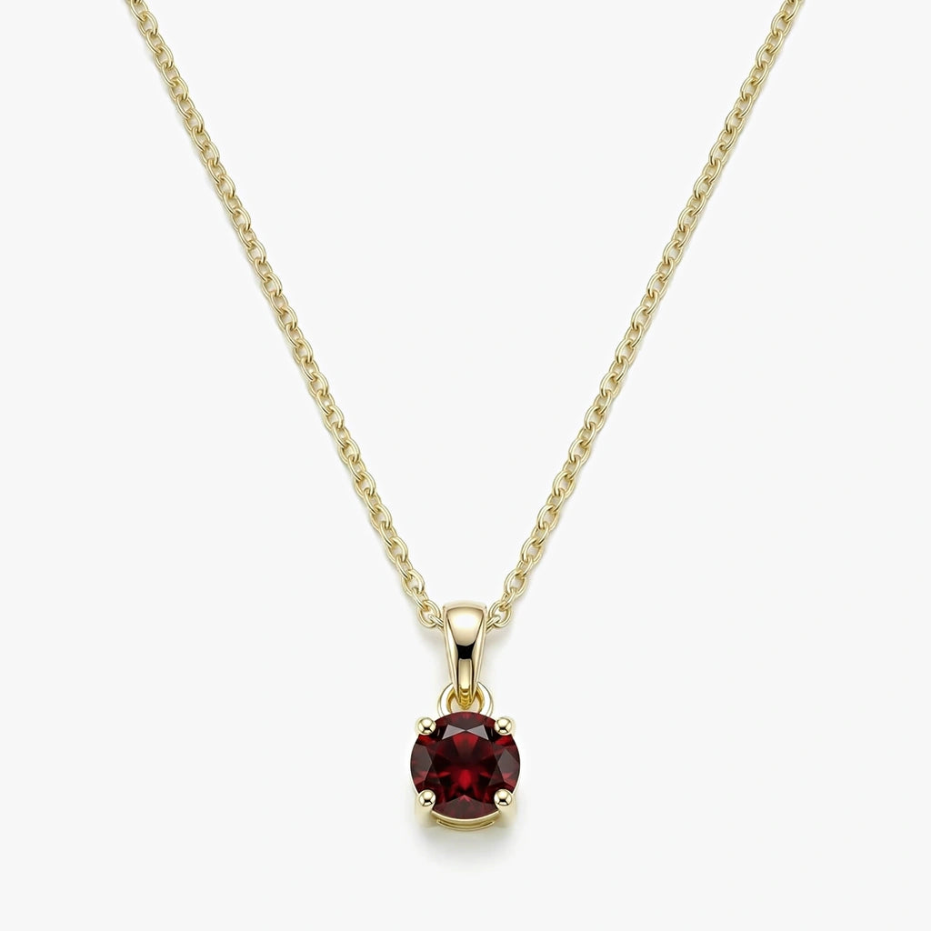 18K Gold-plated Titanium Birthstone Necklace