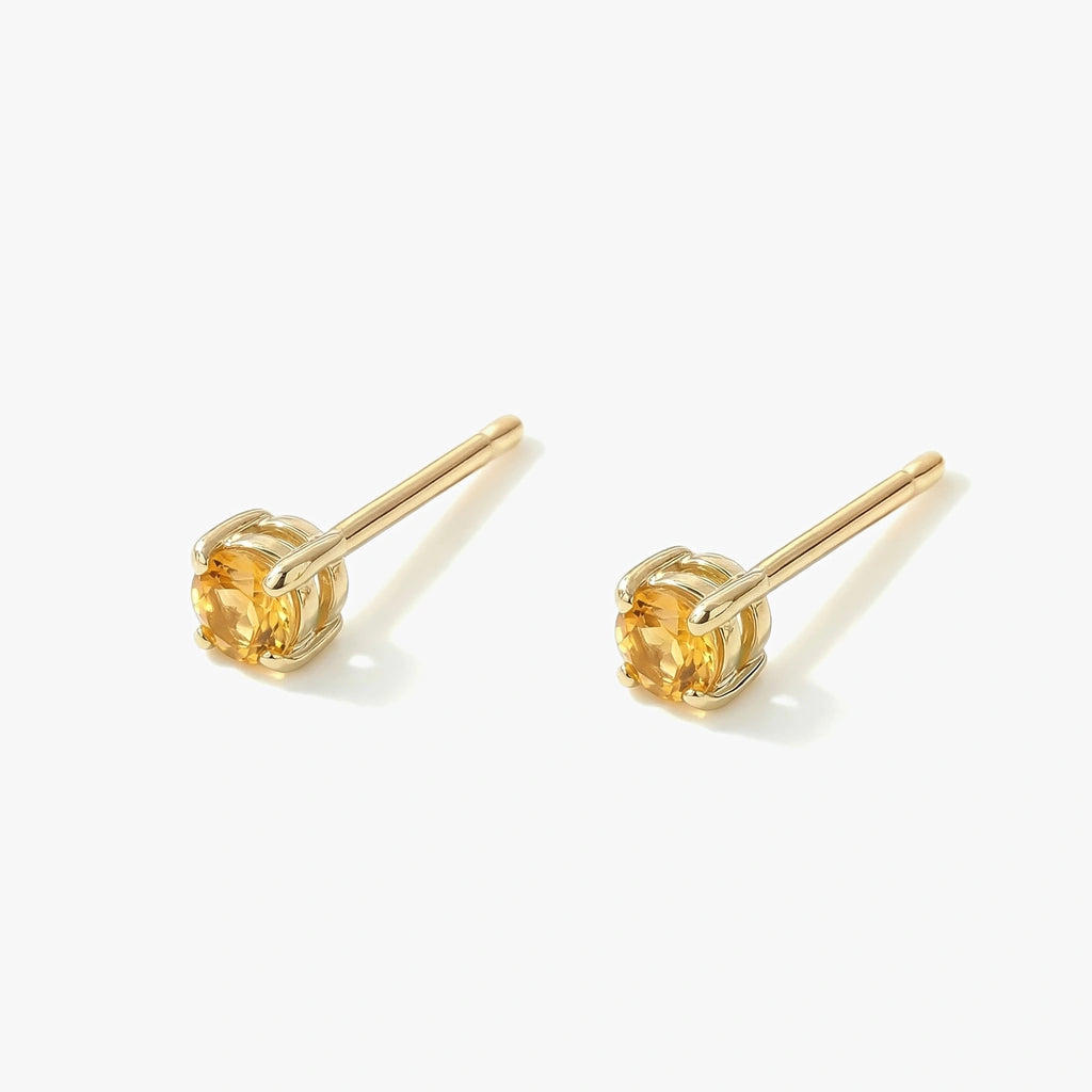 18K Gold-plated Titanium Birthstone Stud Earrings