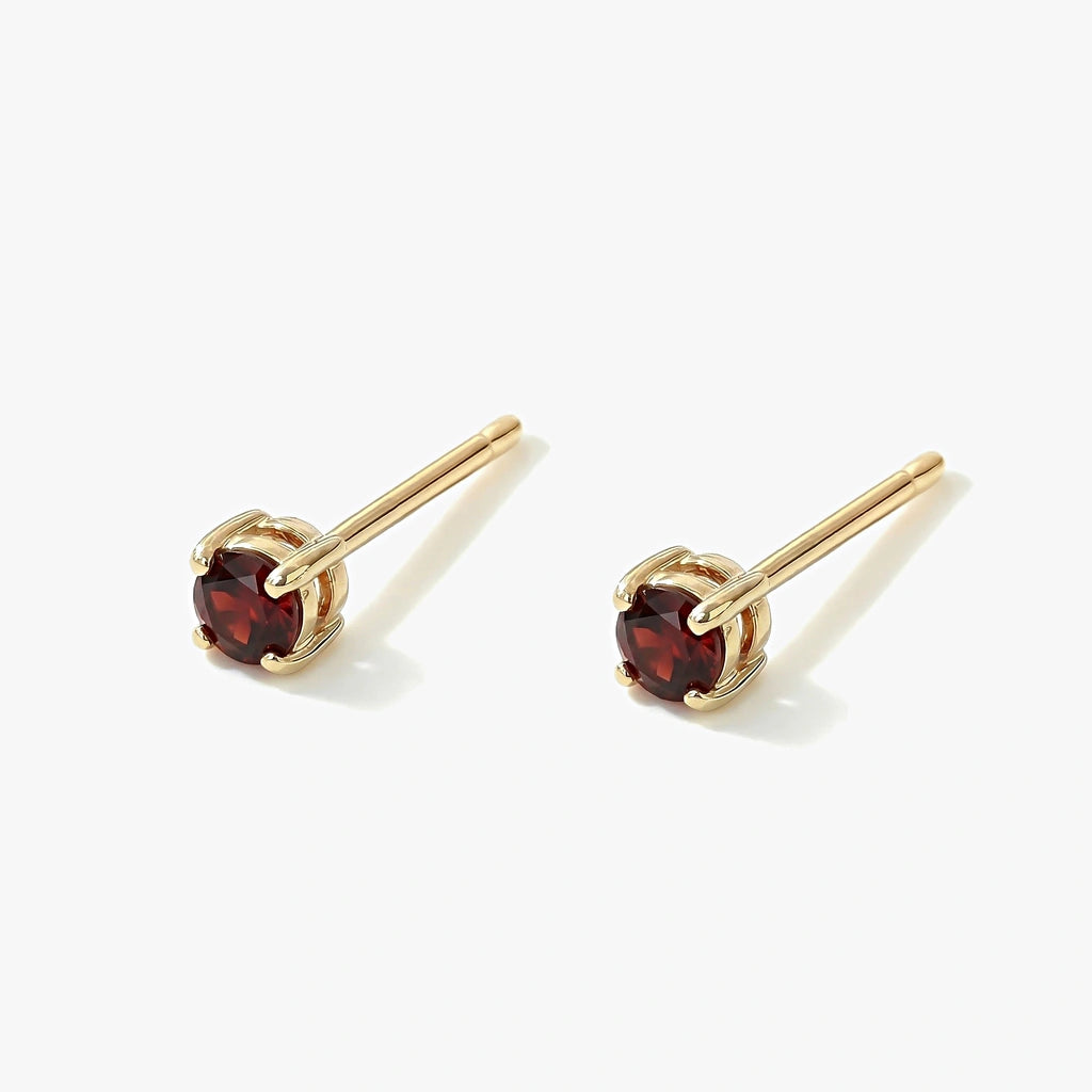 18K Gold-plated Titanium Birthstone Stud Earrings