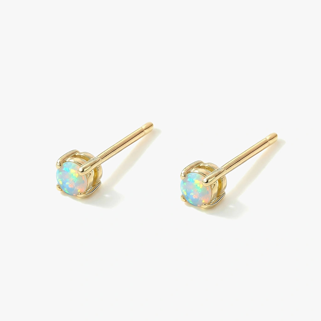18K Gold-plated Titanium Birthstone Stud Earrings