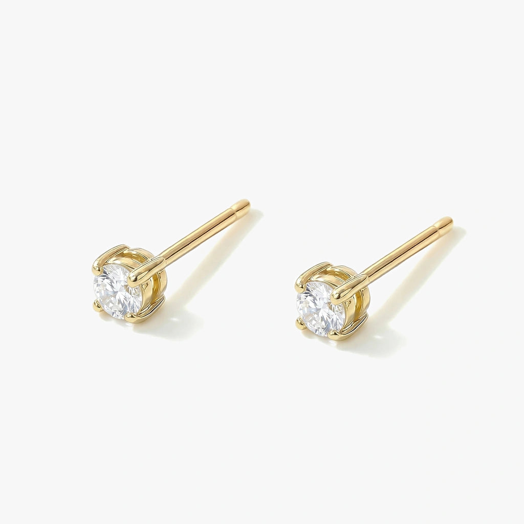 18K Gold-plated Titanium Birthstone Stud Earrings
