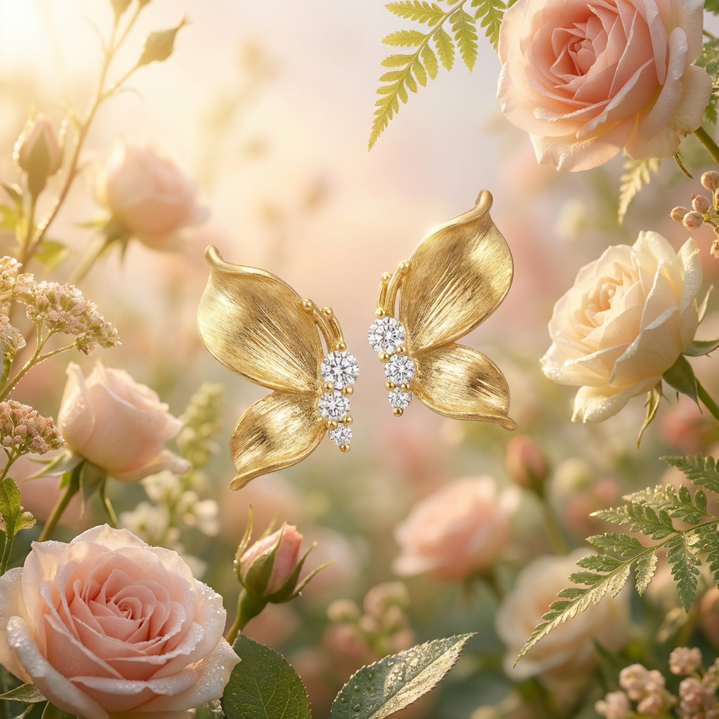 Stud Earrings - Butterfly