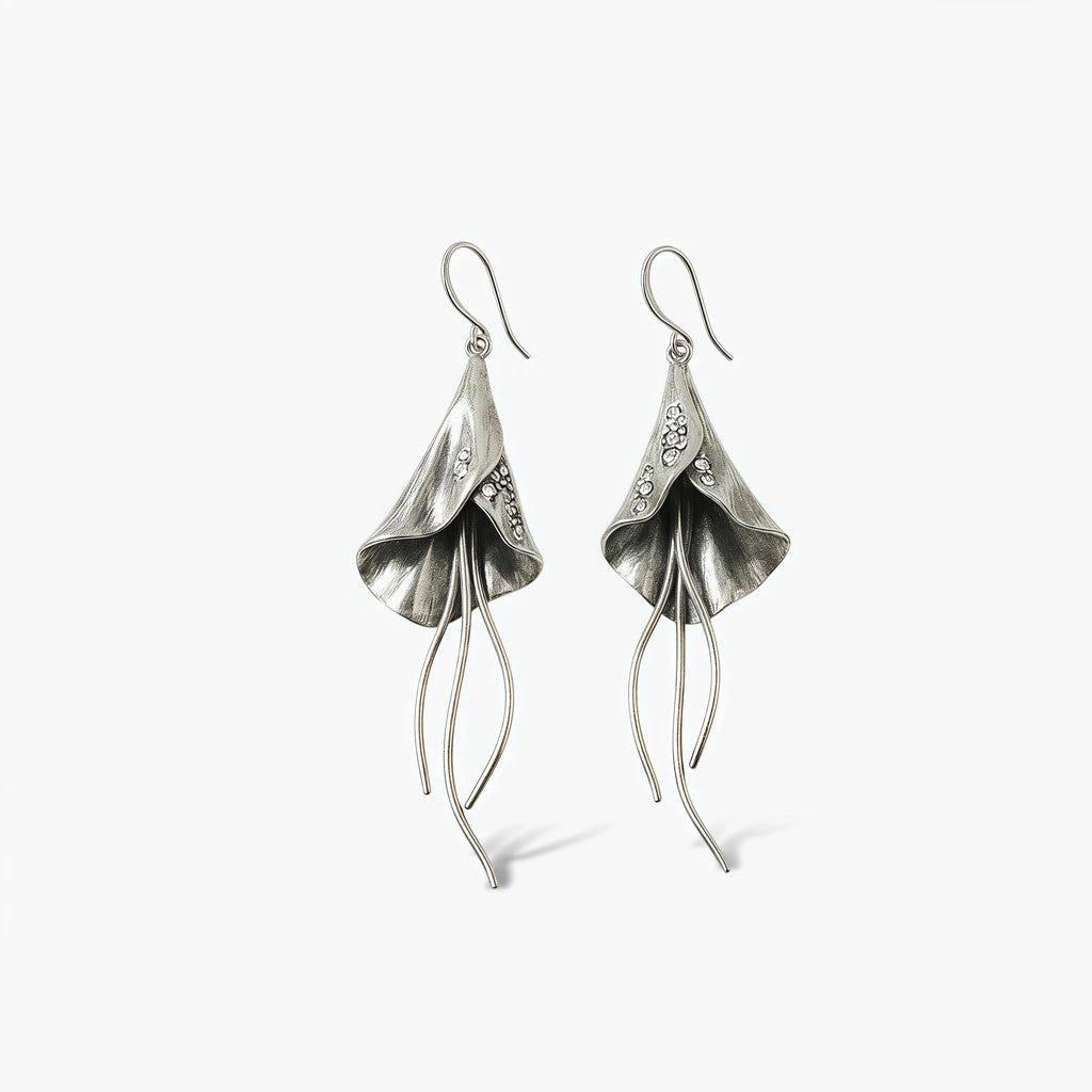 Drop Earrings - Calla by Elysia , ultra-light pure titanium for all-day comfort, shower-safe and sweat-proof.