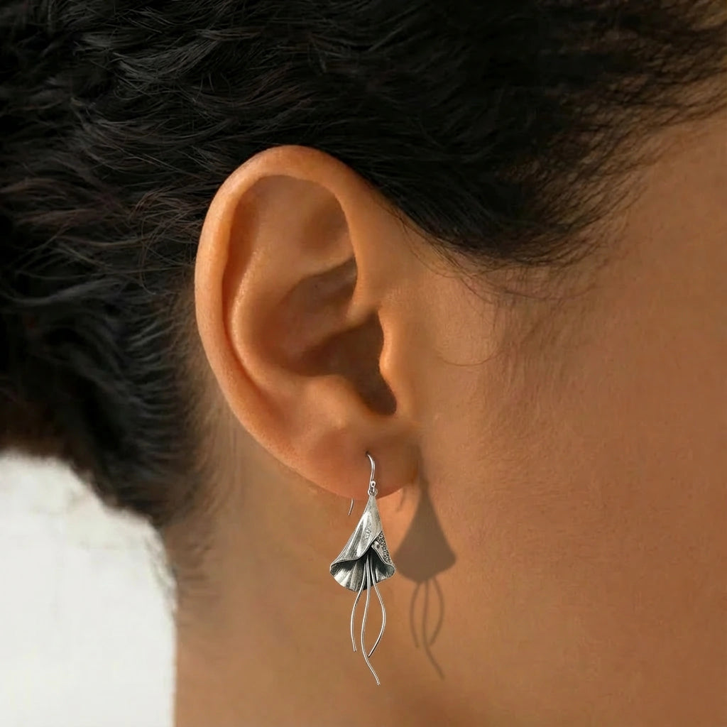 Drop Earrings - Calla by Elysia , ultra-light pure titanium for all-day comfort, shower-safe and sweat-proof.
