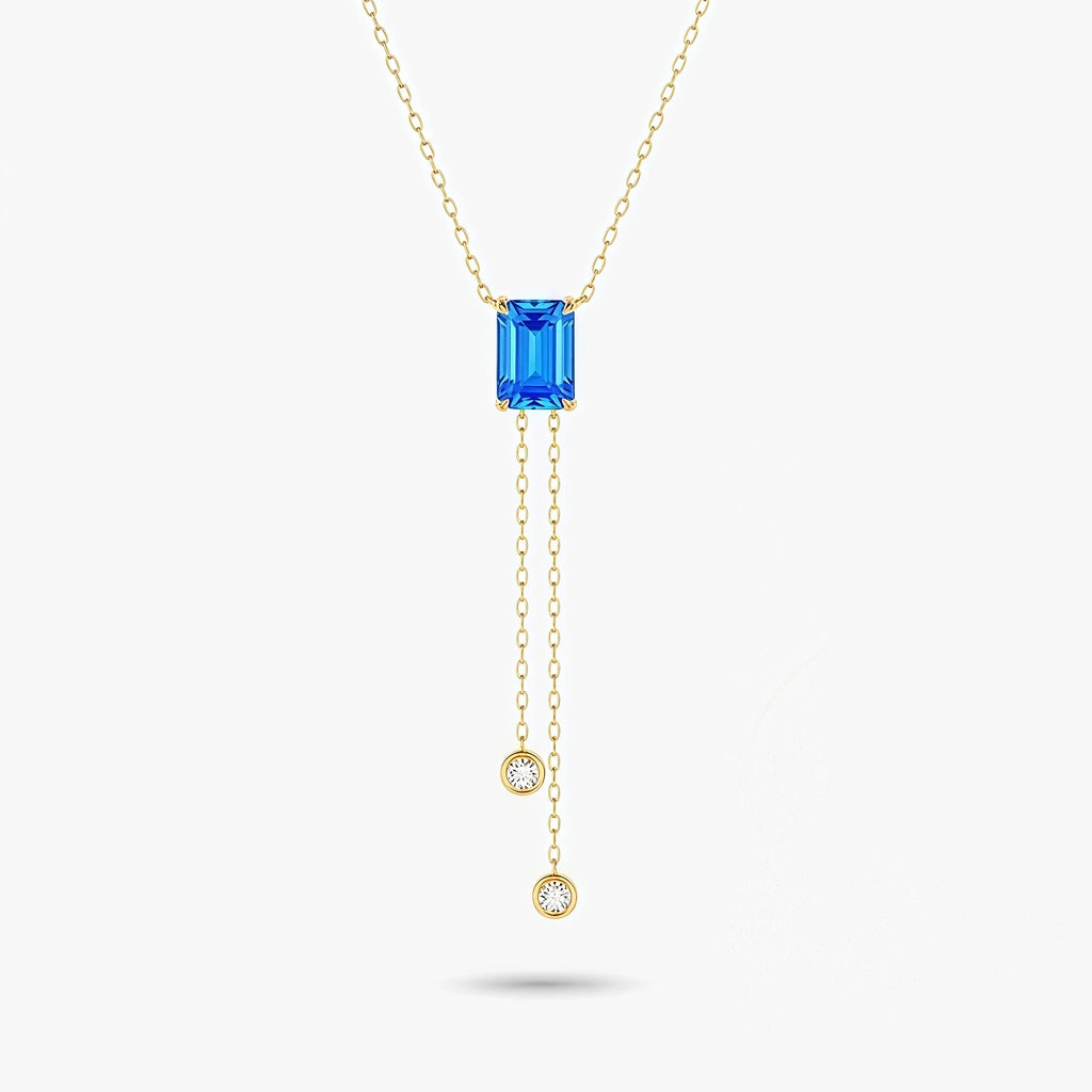 Pendant Necklace - Cascade by Elysia , ultra-light pure titanium for all-day comfort, shower-safe and sweat-proof.