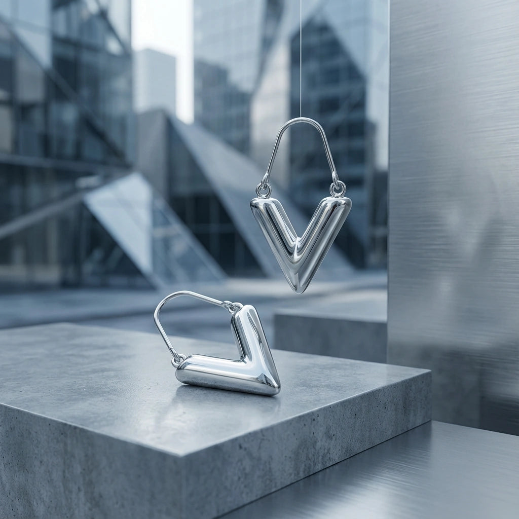 Drop Earrings - Chevron