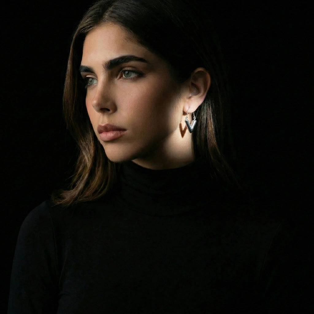 Drop Earrings - Chevron