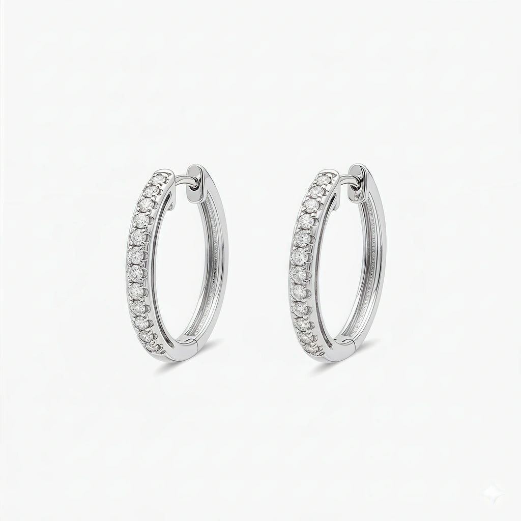 Hoop Earrings - Cirrus by Elysia , ultra-light pure titanium for all-day comfort, shower-safe and sweat-proof.