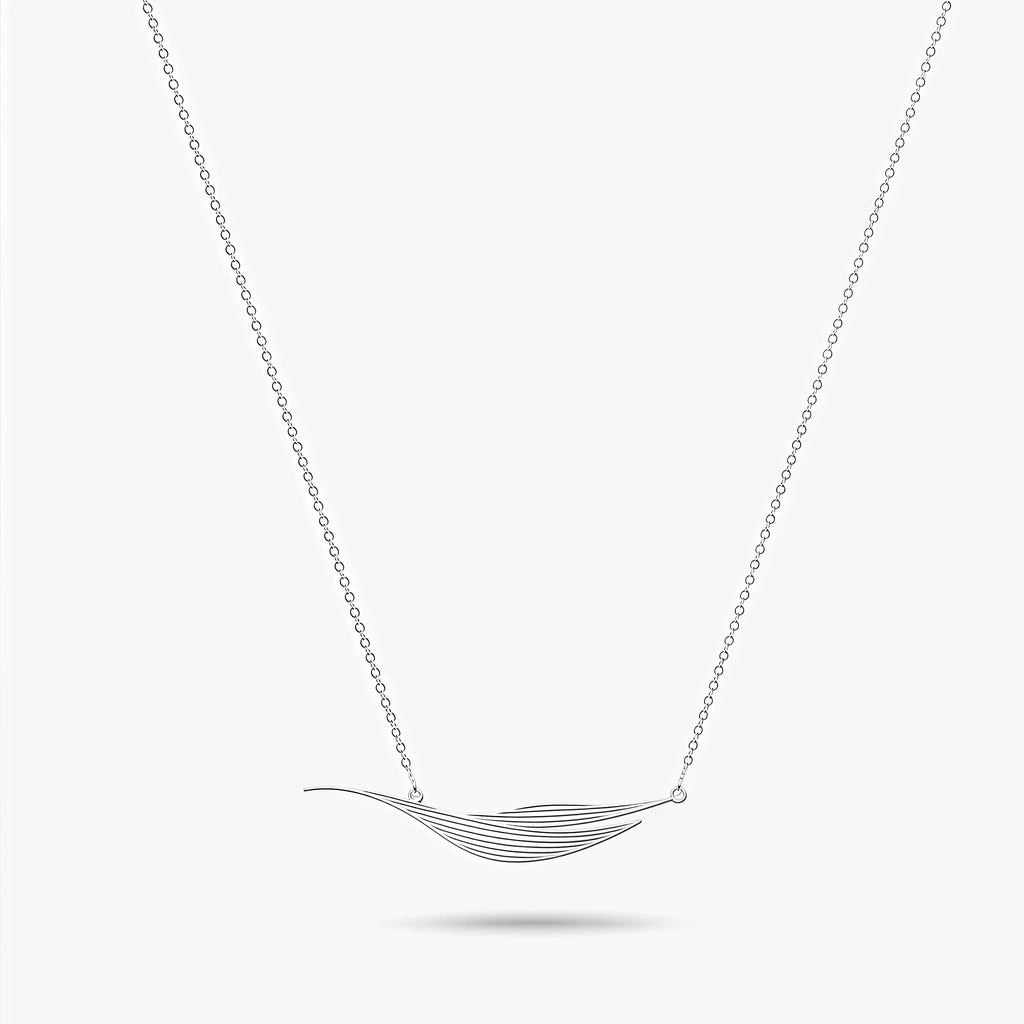 Station Necklace - Cirrus by Elysia , ultra-light pure titanium for all-day comfort, shower-safe and sweat-proof.
