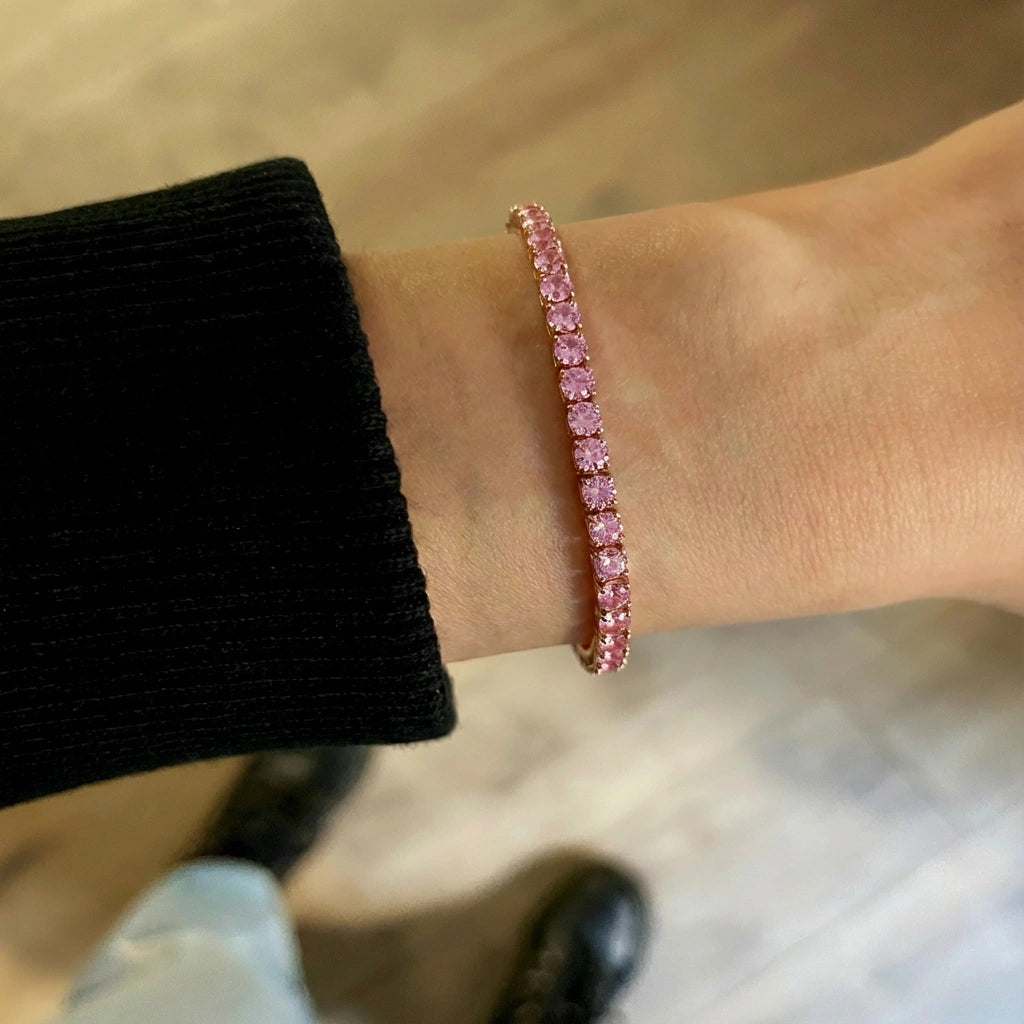 Tennis Bracelet - Dawn by Elysia , ultra-light pure titanium for all-day comfort, shower-safe and sweat-proof.