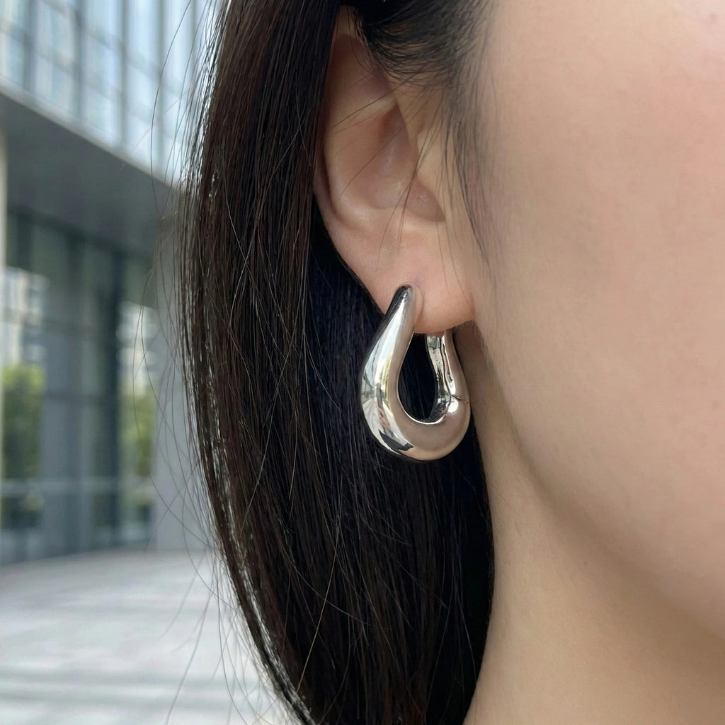 Hoop Earrings - Droplet