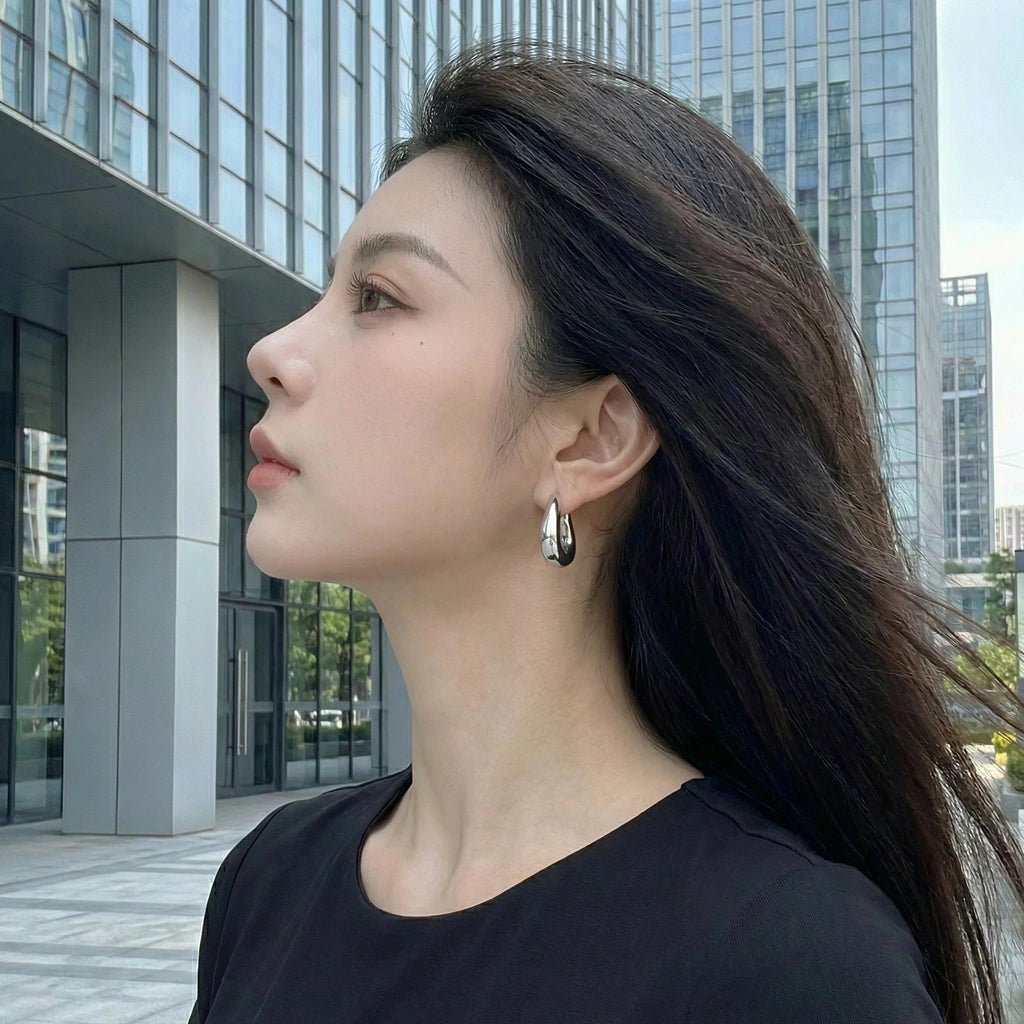 Hoop Earrings - Droplet