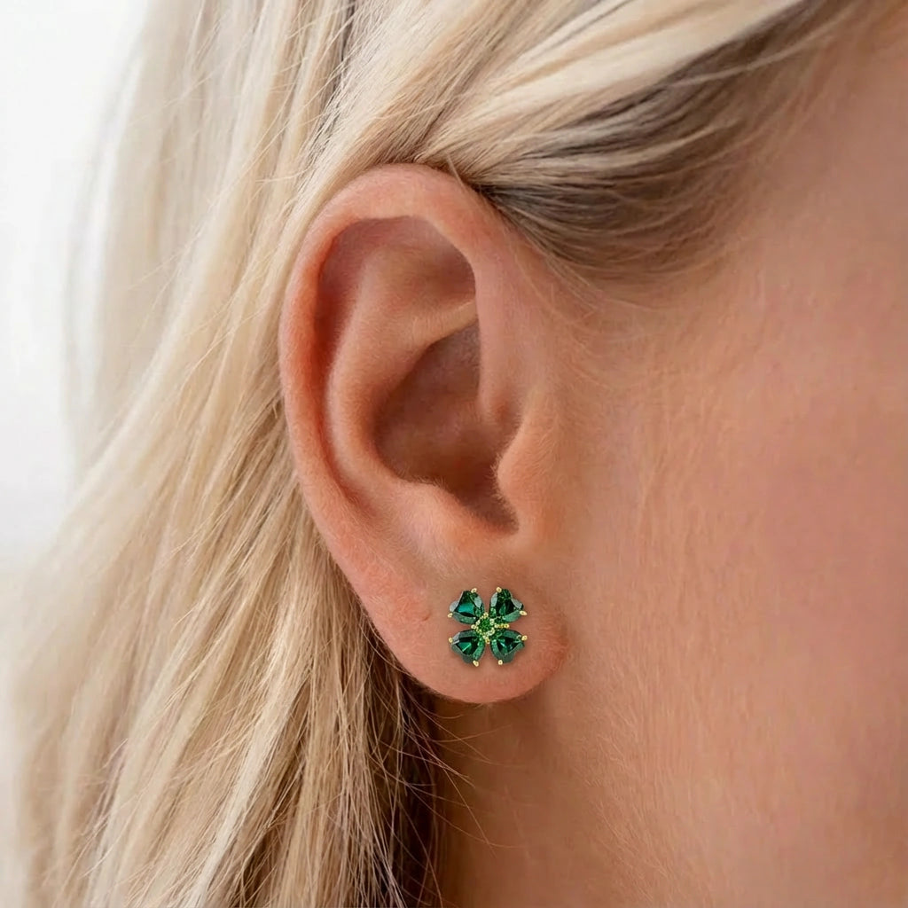 Stud Earrings - Everleaf by Elysia , ultra-light pure titanium for all-day comfort, shower-safe and sweat-proof.