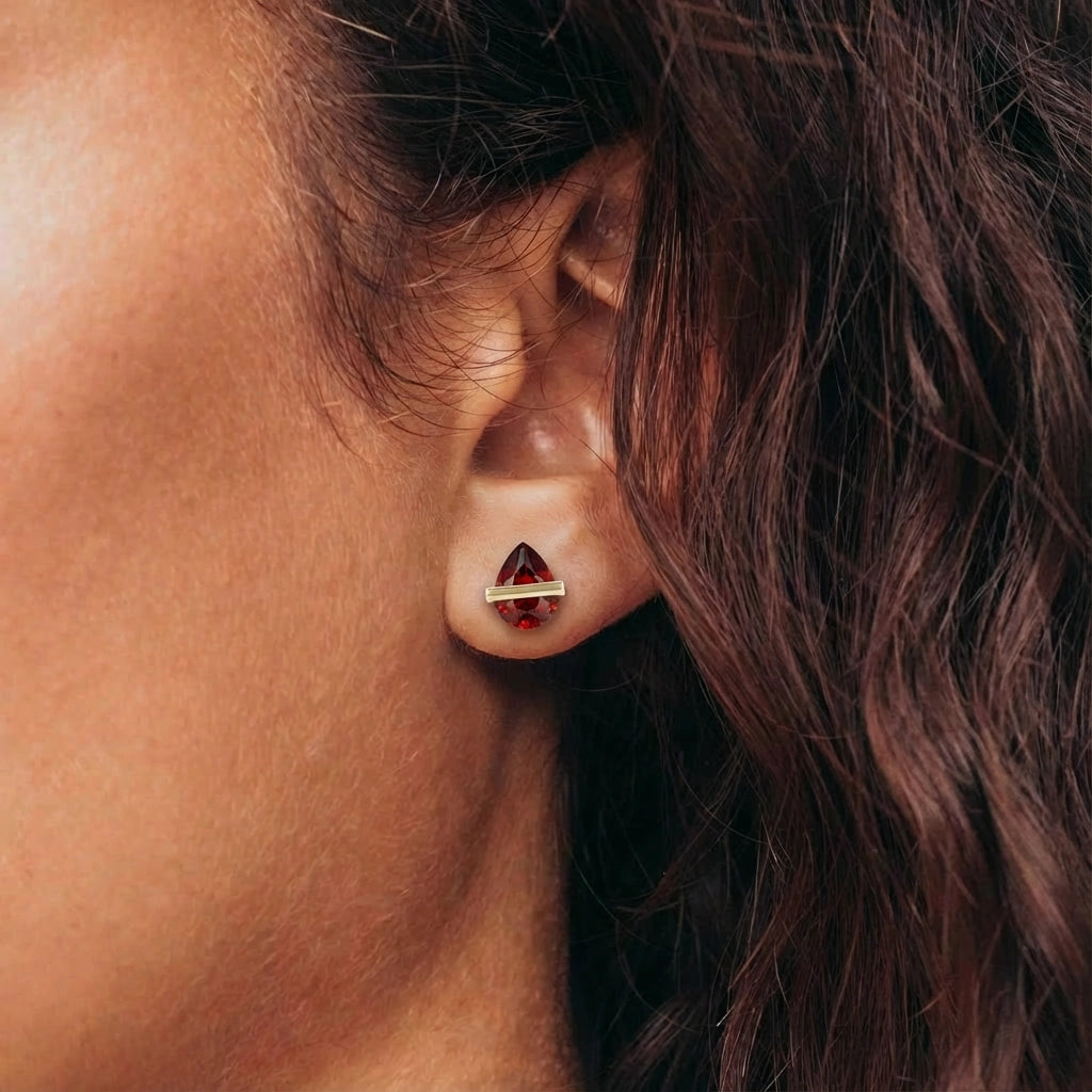 Stud Earrings - Firefall by Elysia , ultra-light pure titanium for all-day comfort, shower-safe and sweat-proof.
