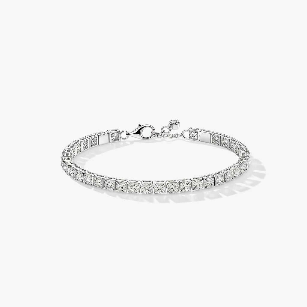 Tennis Bracelet - Glint by Elysia , ultra-light pure titanium for all-day comfort, shower-safe and sweat-proof.