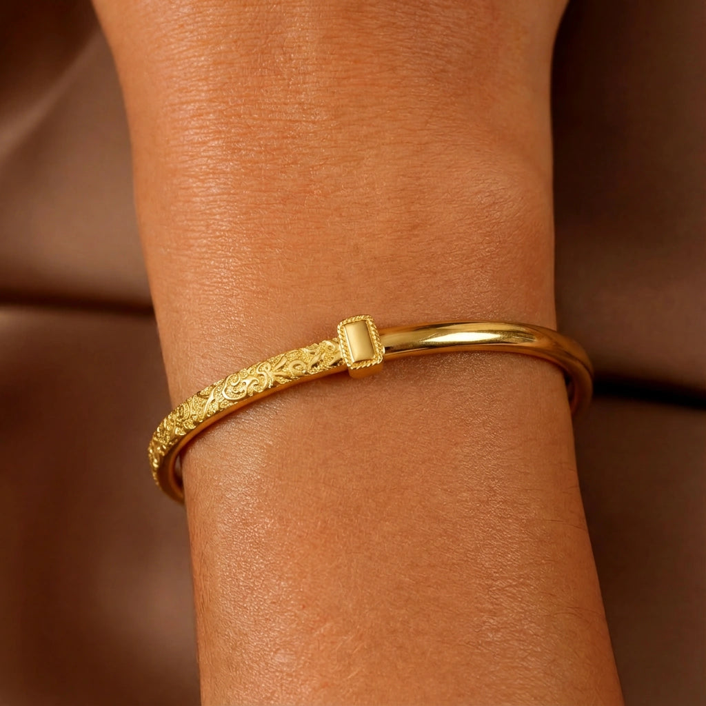 Bangle Bracelet - Golden Ivy