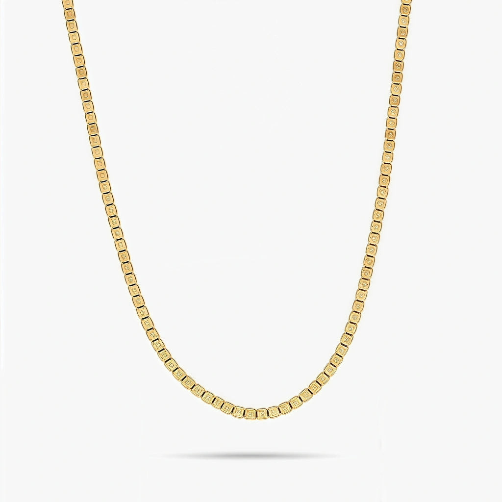 Chain Necklace - Horizon by Elysia , ultra-light pure titanium for all-day comfort, shower-safe and sweat-proof.